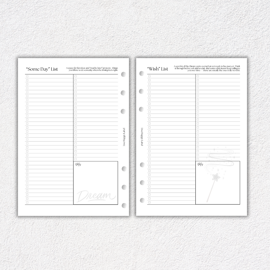 List Capture Hub | A5, 6-ring