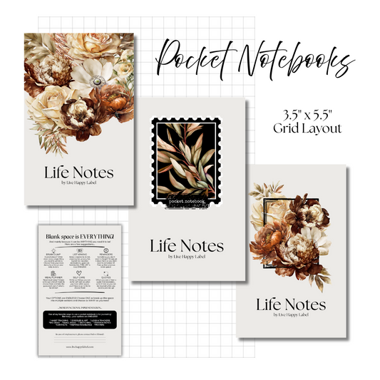 Life Notes ~ Pocket Notebooks LANA | 3.5" x 5.5"