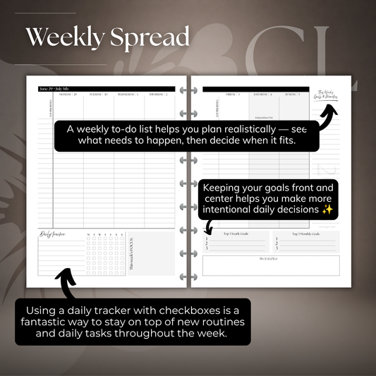 2026-2027 "Time Blocking" Layout Weekly Planner WO2P | Classic 9-Hole Discbound