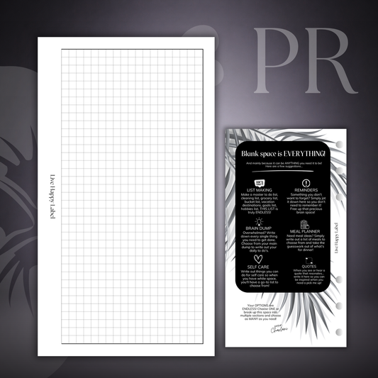Grid Note Pages | Personal 6-Hole Ringbound
