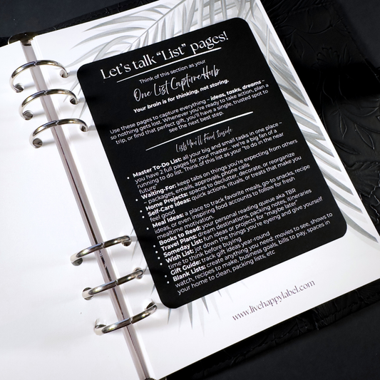 List Capture Hub | A5, 6-ring