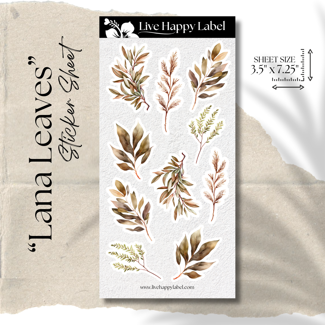 "Lana Leaves" Sticker Sheet