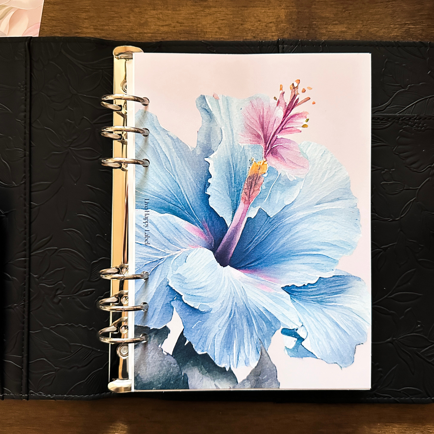 "Island Blooms" 002 Dashboard & Cover | A5, 6-Ring Punch