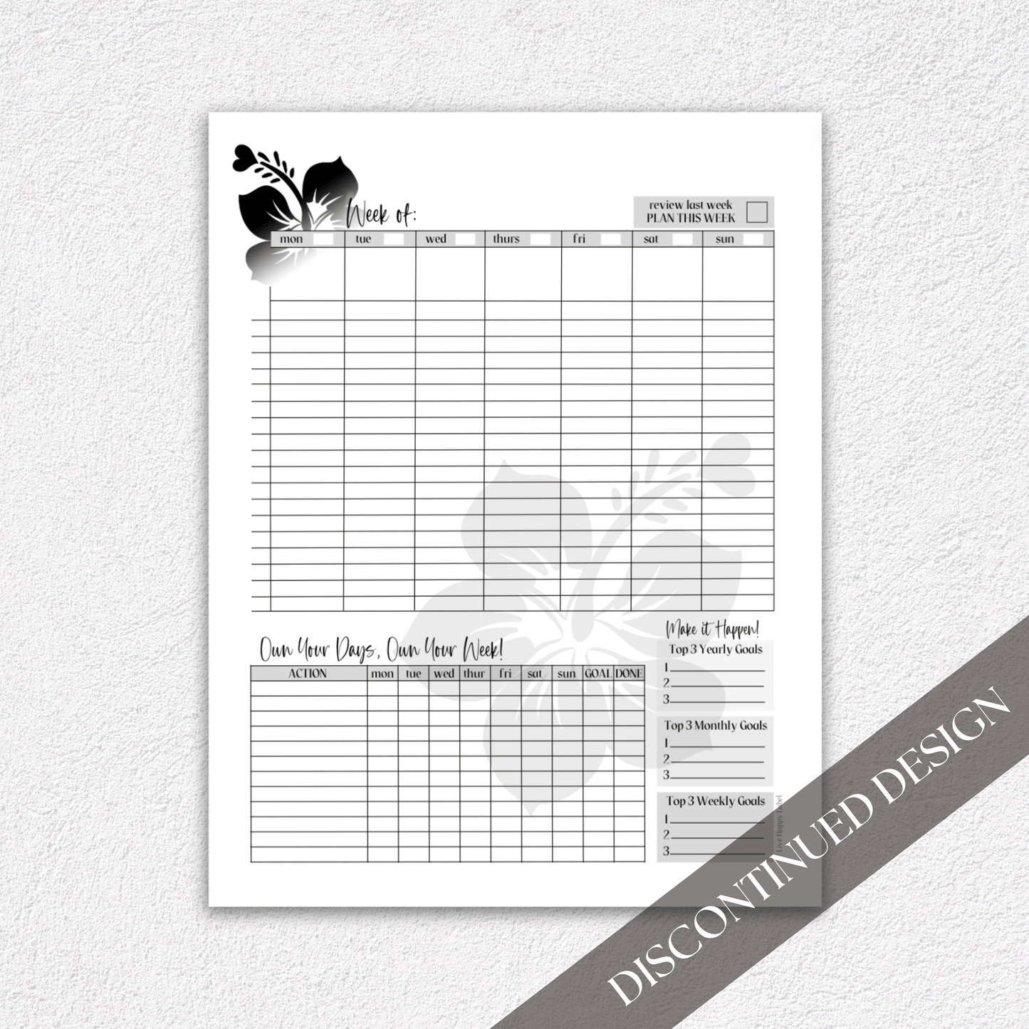Weekly Planner Pad | Nani Collection ~ 8.5" x 11"