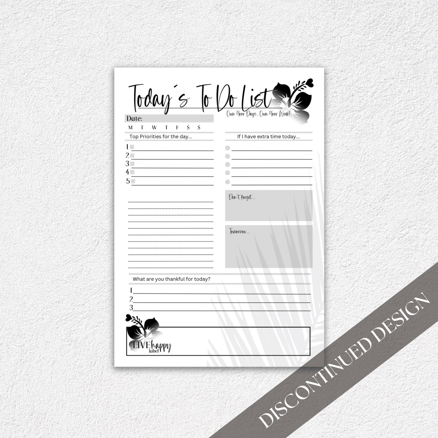 Daily To Do List Planner Pad | Nani Collection ~ 5.5" x 8.5"