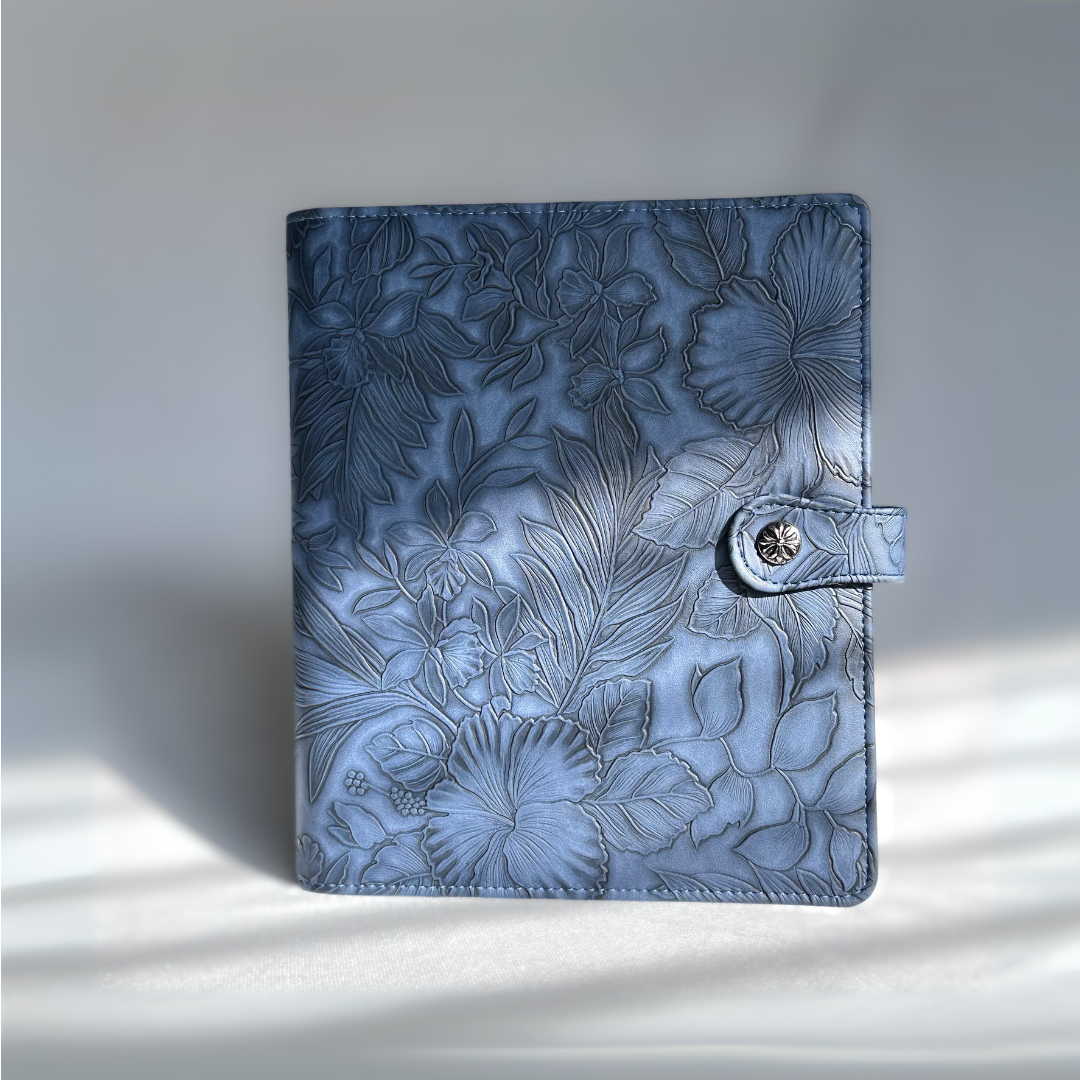 Kai Blue "Tropical Bloom" Planner Binder | A5, 6-ring