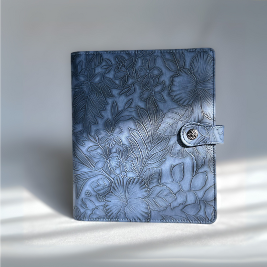 Kai Blue "Tropical Bloom" Planner Binder | A5, 6-ring