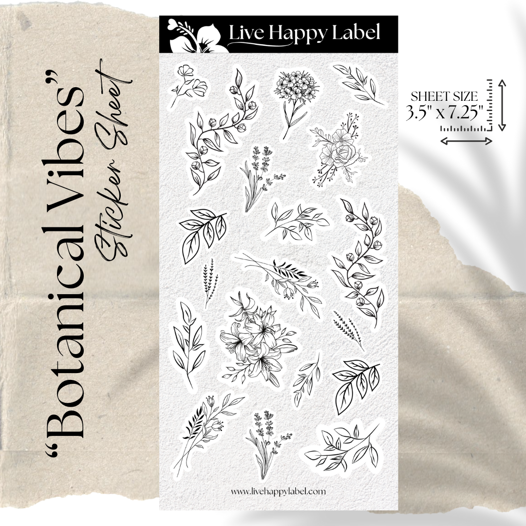 "Botanical Vibes" Sticker Sheet