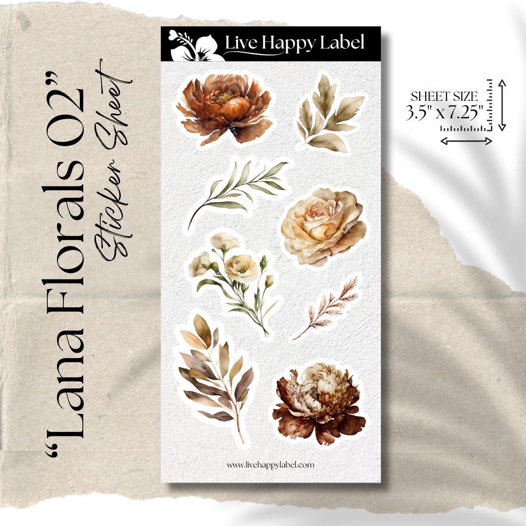 "Lana Florals 02" Sticker Sheet