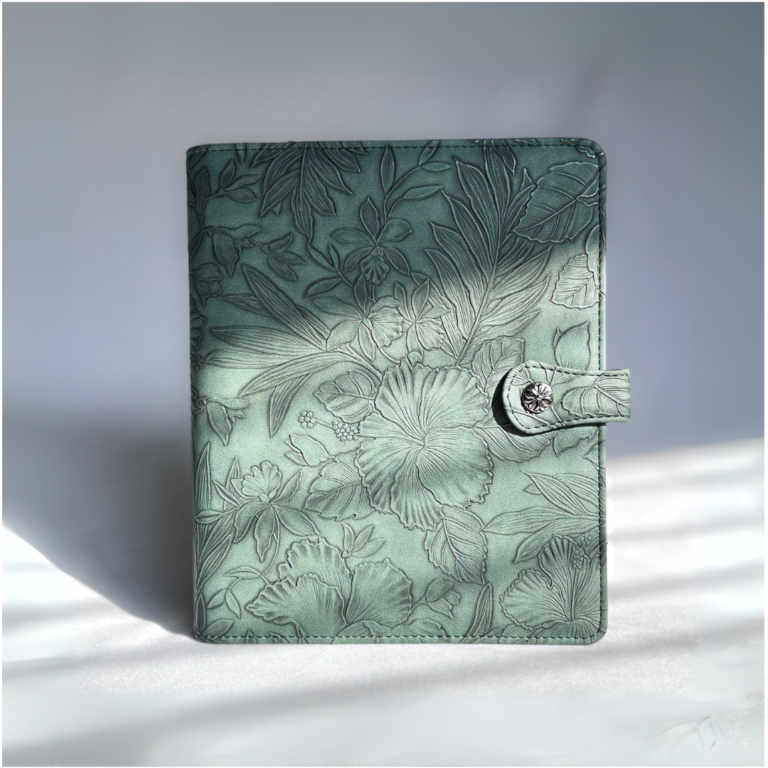 Maile Green "Tropical Bloom" Planner Binder | A5, 6-ring