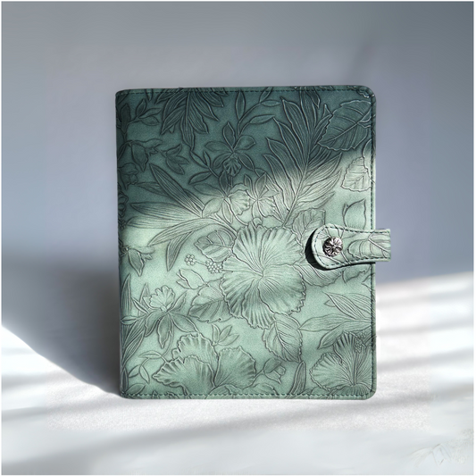 Maile Green "Tropical Bloom" Planner Binder | A5, 6-ring