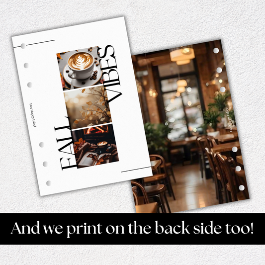 "Fall Vibes" Dashboard & Cover | A5, 6-Ring Punch