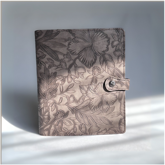 Kona Brown "Tropical Bloom" Planner Binder | A5, 6-ring