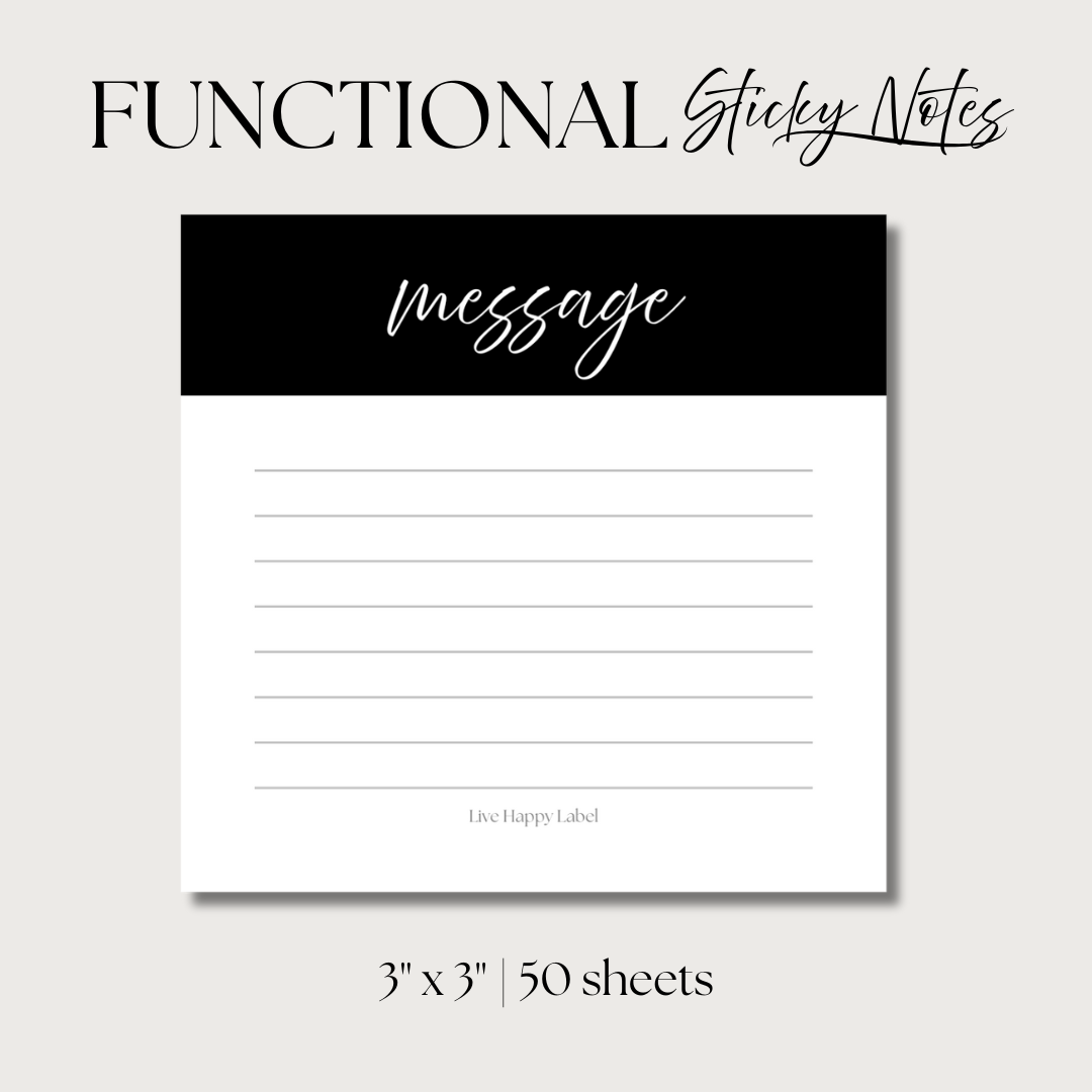 Message | Functional Sticky Notes | 3" x 3"