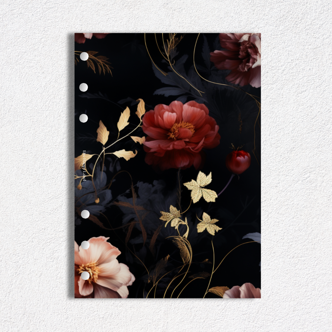 "Busy Blooming" #006 Dashboard & Cover | A5, 6-Ring Punch