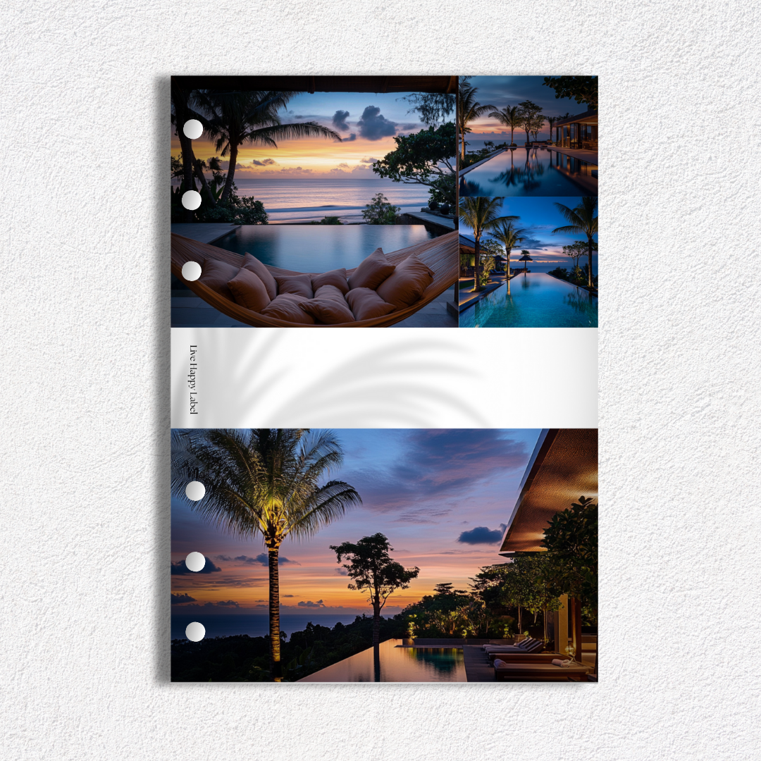 "Bali Sunset" Dashboard & Cover | A5, 6-Ring Punch