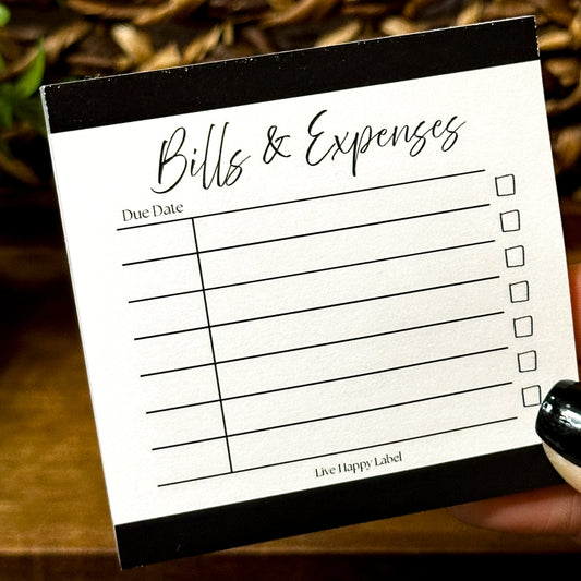 Bills & Expenses | Functional Sticky Notes | 3" x 3"
