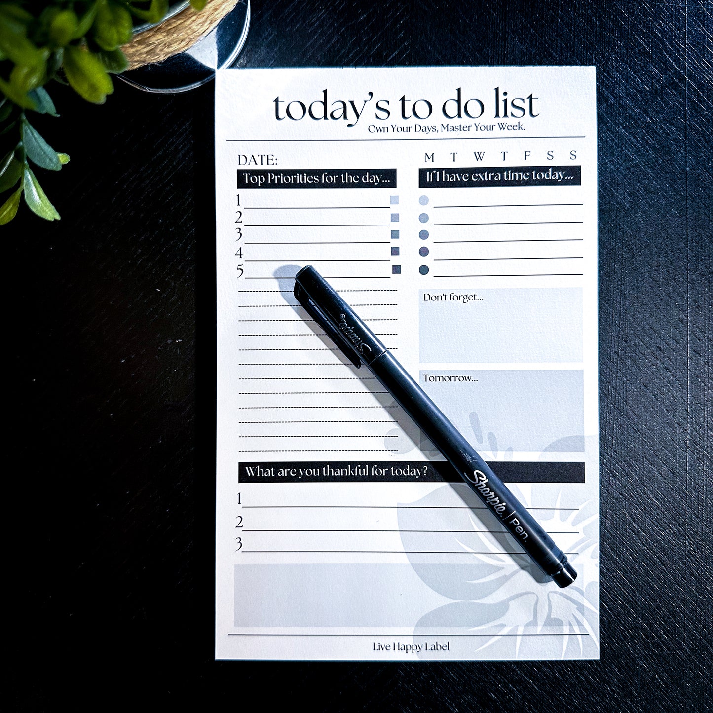 Daily To Do List Planner Pad | LHL Collection ~ 5.5" x 8.5"
