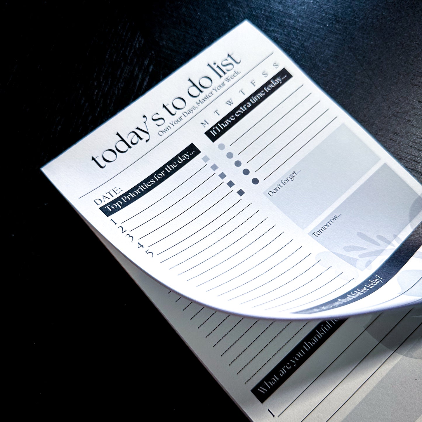Daily To Do List Planner Pad | LHL Collection ~ 5.5" x 8.5"