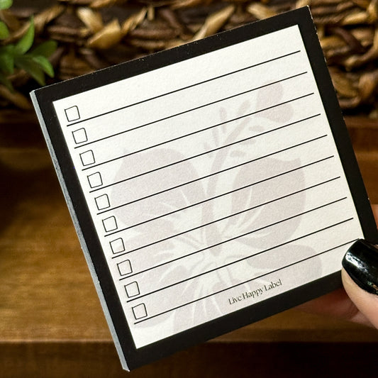 Checkbox Hibiscus | Functional Sticky Notes | 3" x 3"