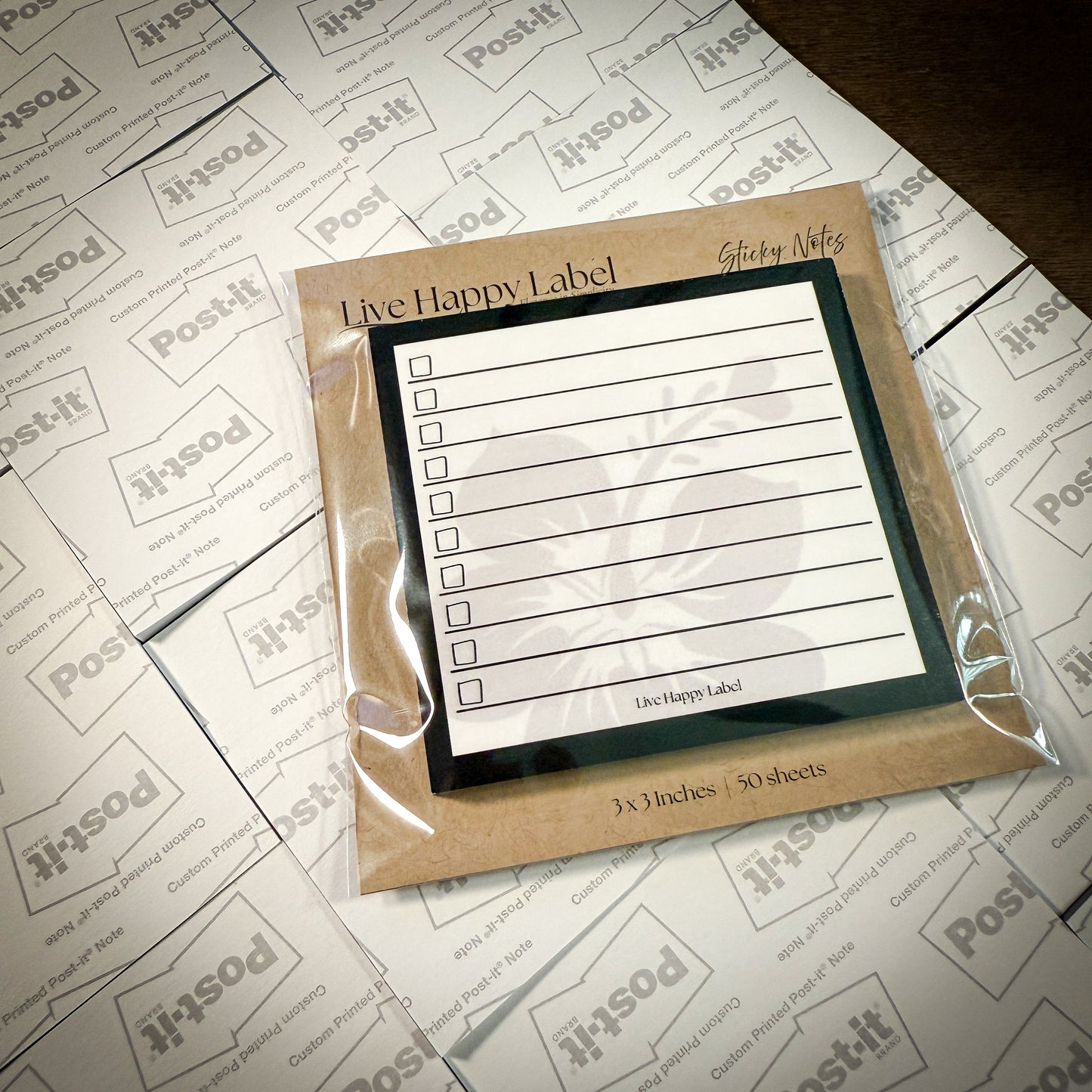 Checkbox Hibiscus | Functional Sticky Notes | 3" x 3"