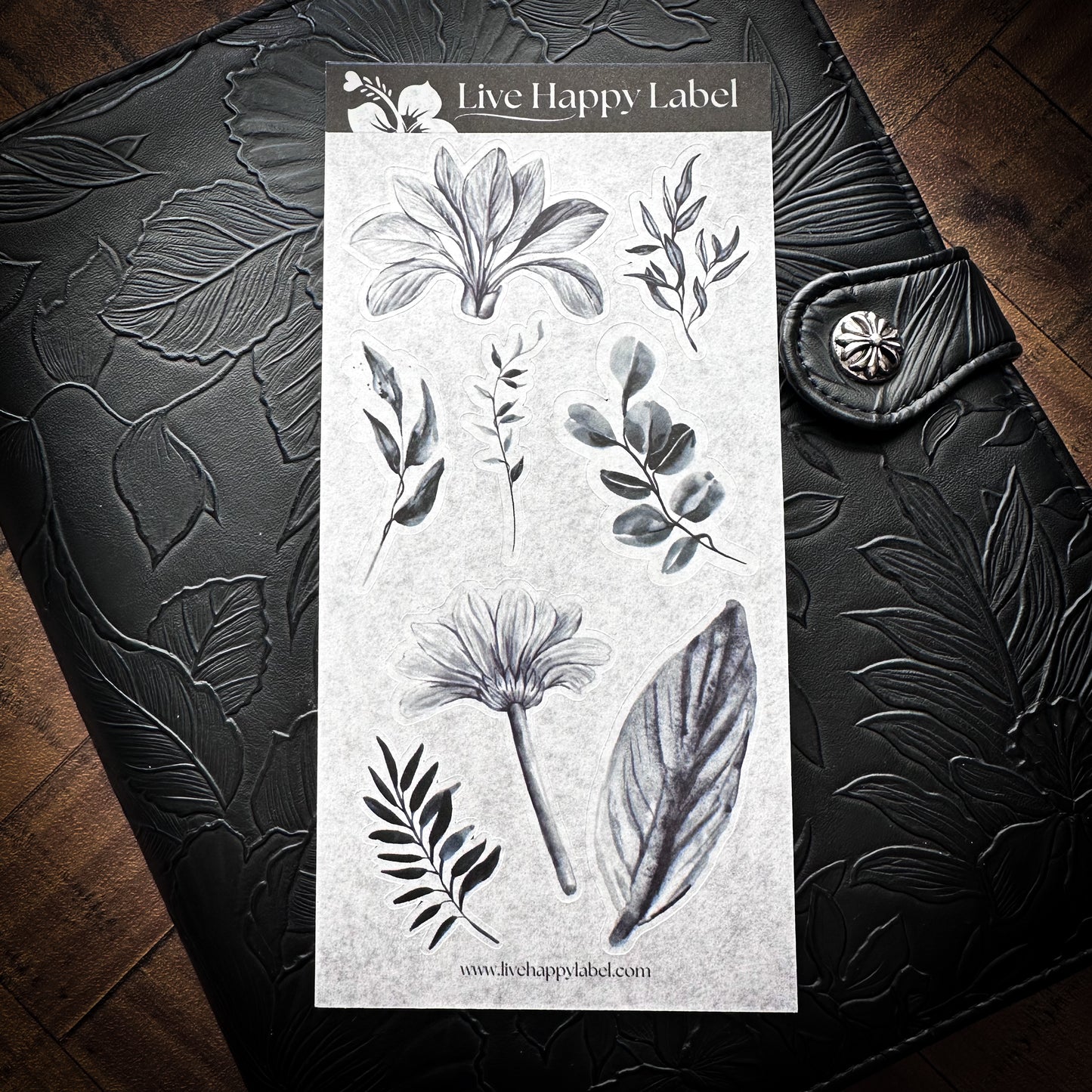 "Tropical Ink Florals" Sticker Sheet | LARGE DESIGN