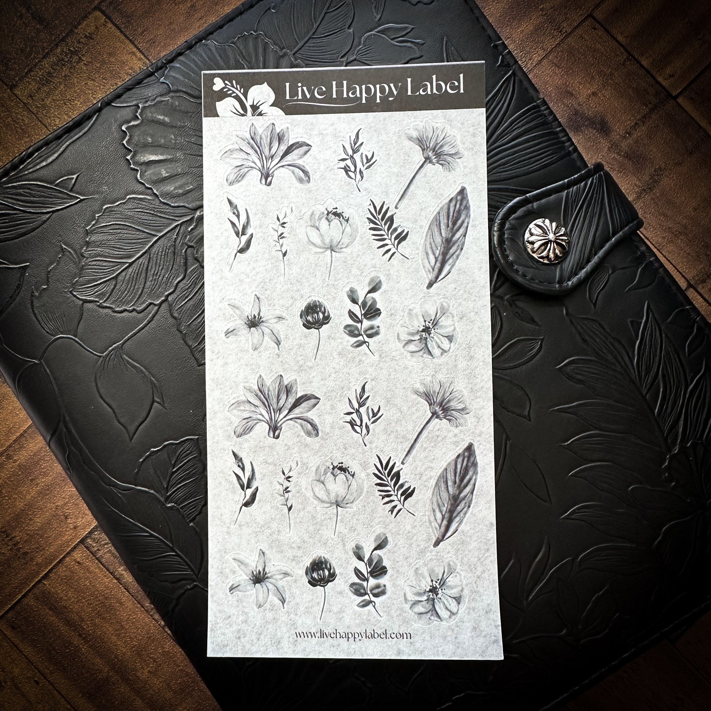 "Tropical Ink Florals" Sticker Sheet | SMALL DESIGN