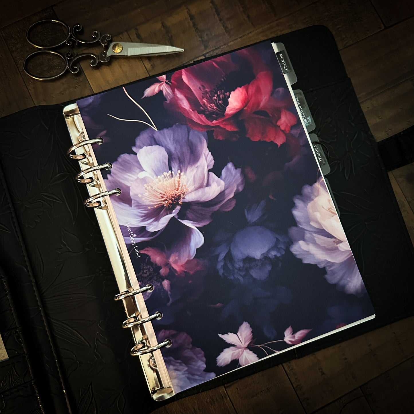 "Busy Blooming" #001 Dashboard & Cover | A5, 6-Ring Punch