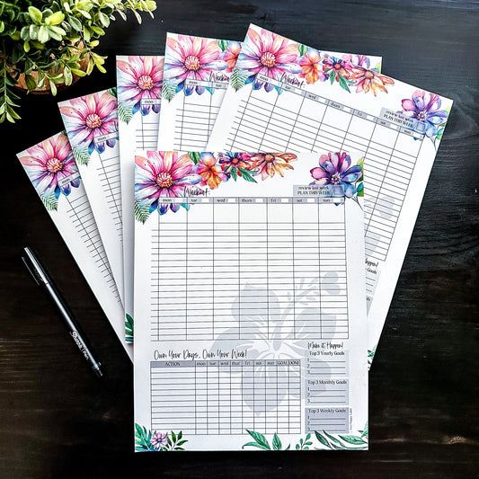 Weekly Planner Pad | MilaMai Collection ~ 8.5" x 11"