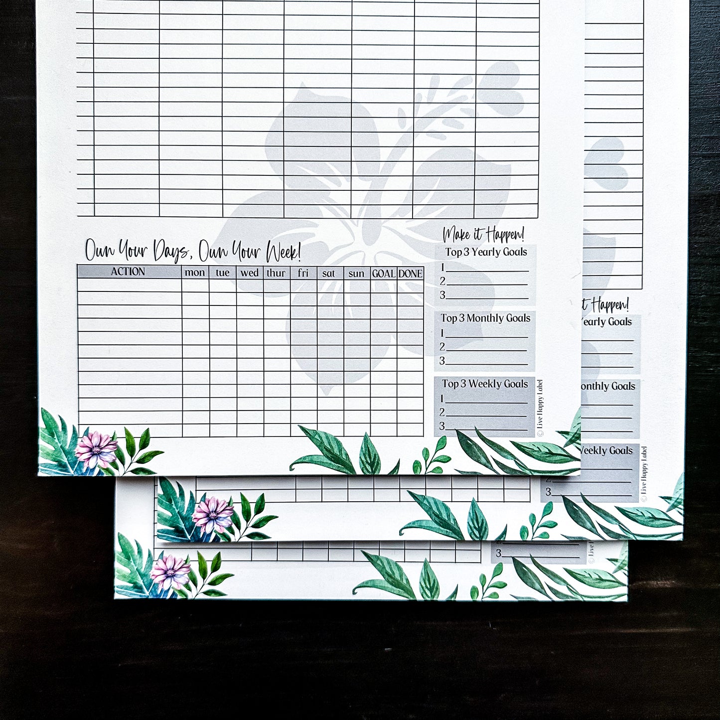 Weekly Planner Pad | MilaMai Collection ~ 8.5" x 11"