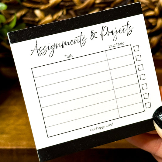 Assignments & Projects | Functional Sticky Notes | 3" x 3"