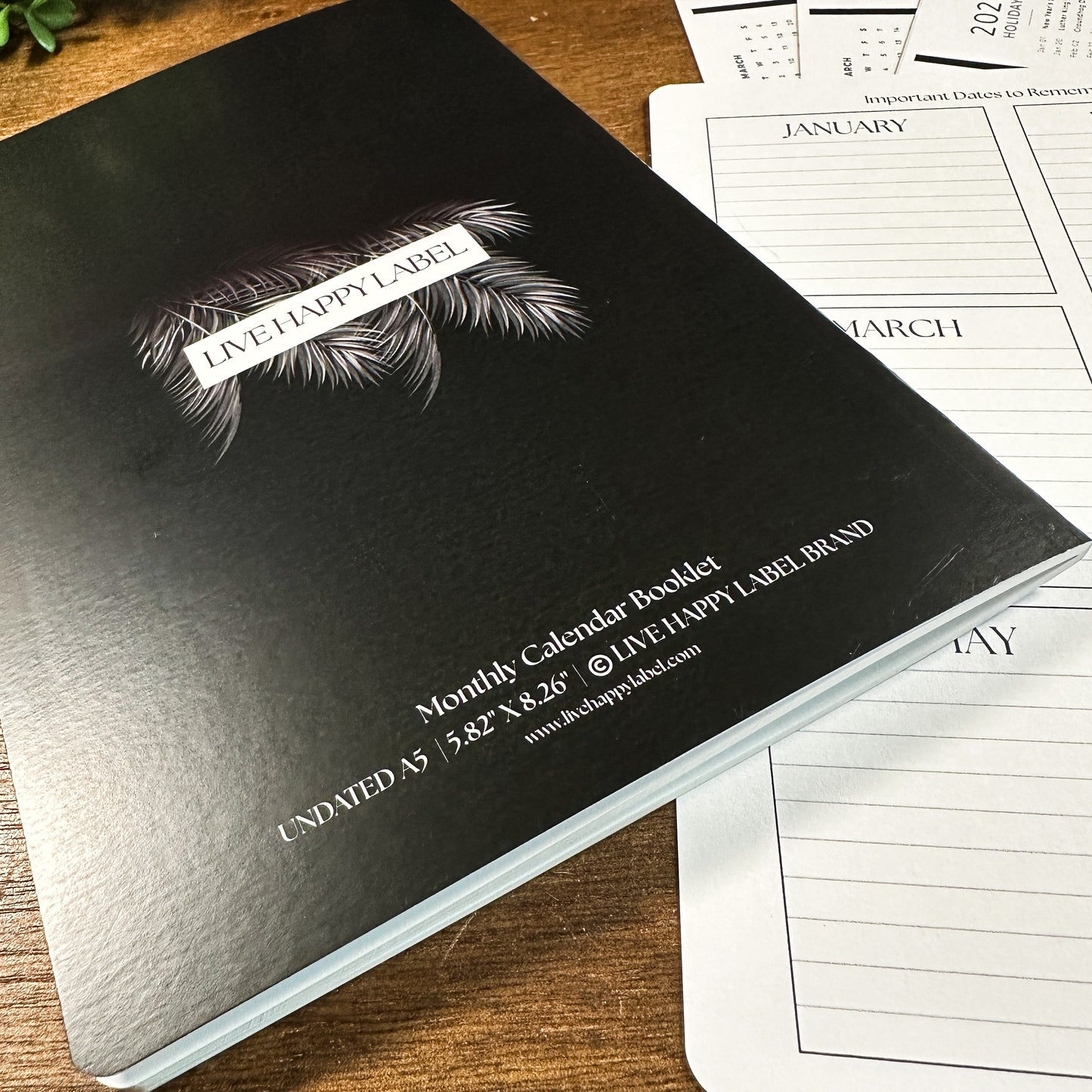 Monthly Calendar Booklets | A5