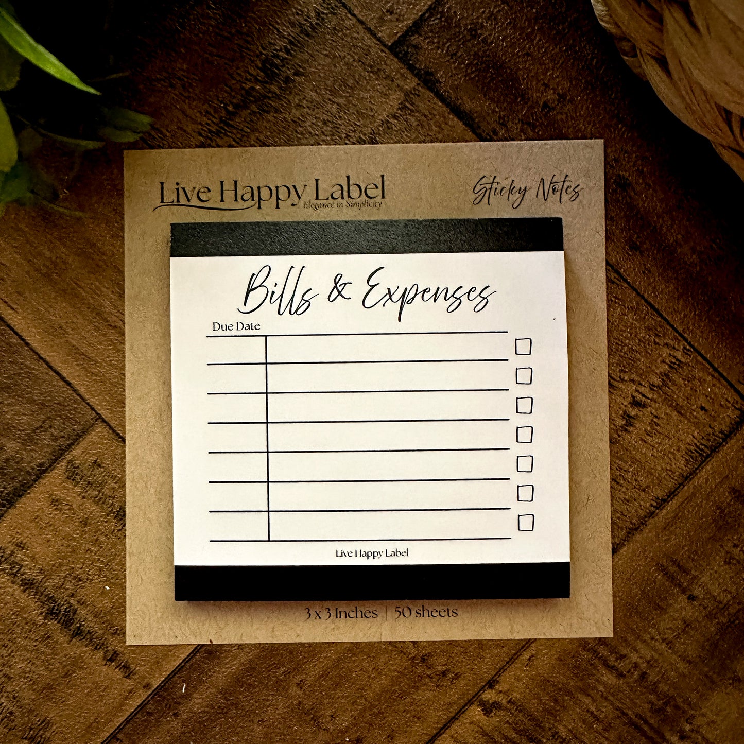 Bills & Expenses | Functional Sticky Notes | 3" x 3"
