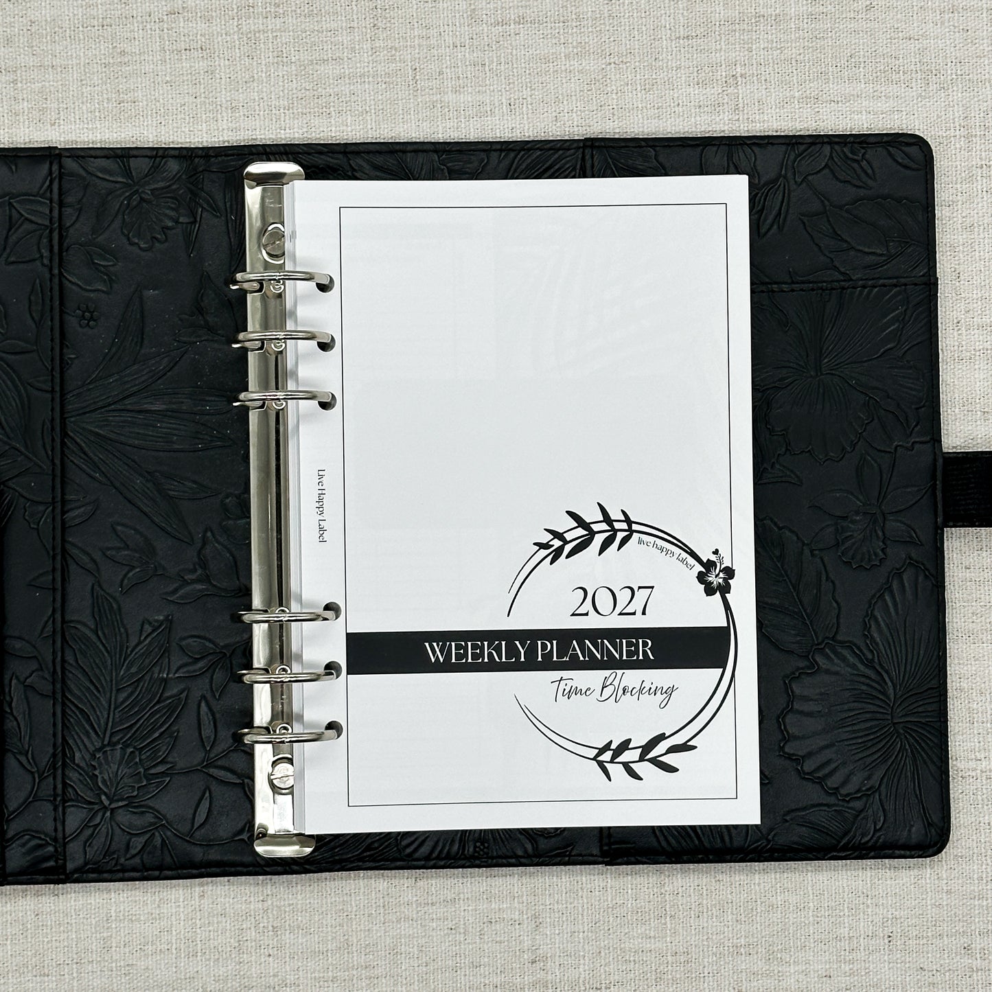 2027 "Time Blocking" Layout Weekly Planner WO2P | A5 6-Hole Ringbound