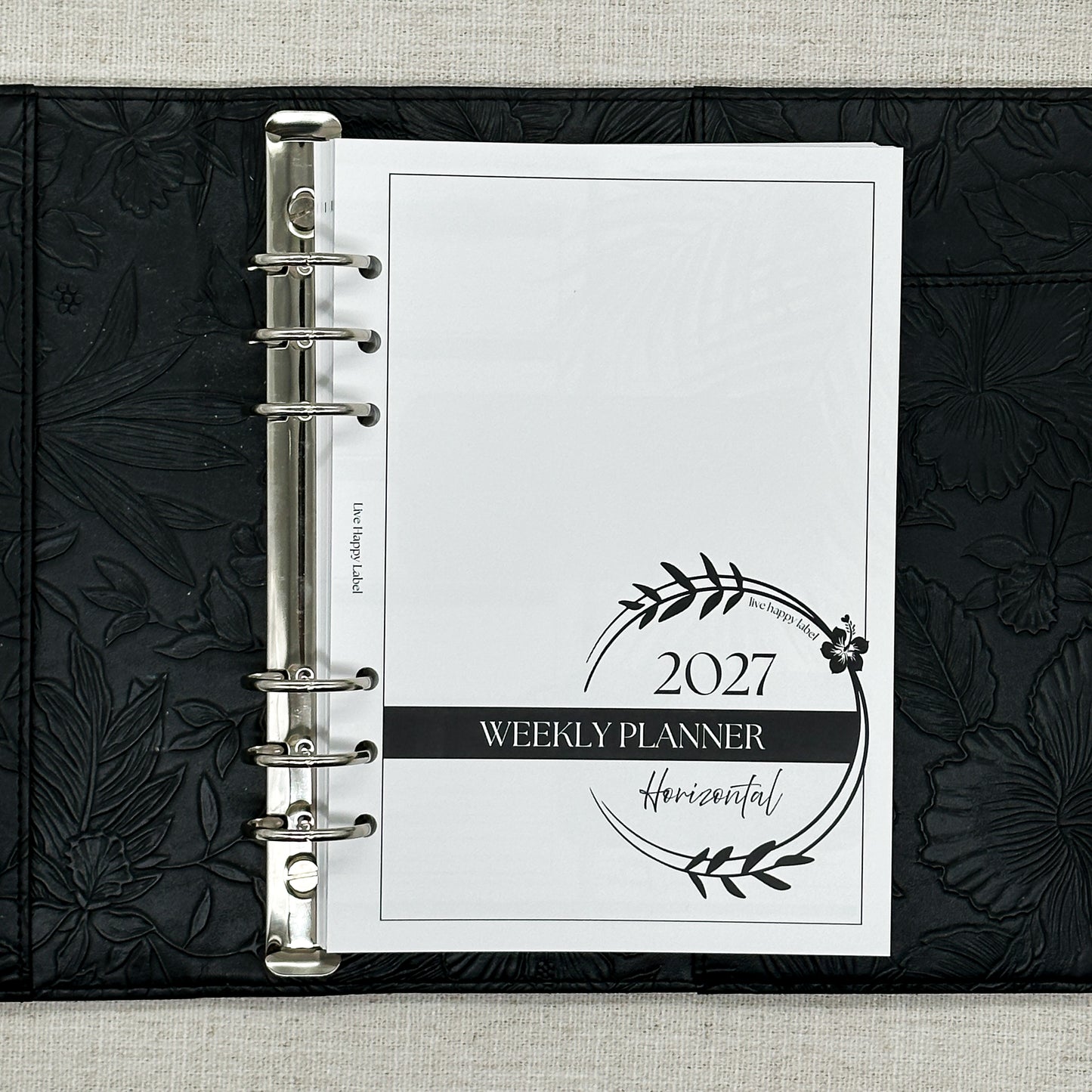 2027 "Horizontal" Layout Weekly Planner WO2P | A5 6-Hole Ringbound