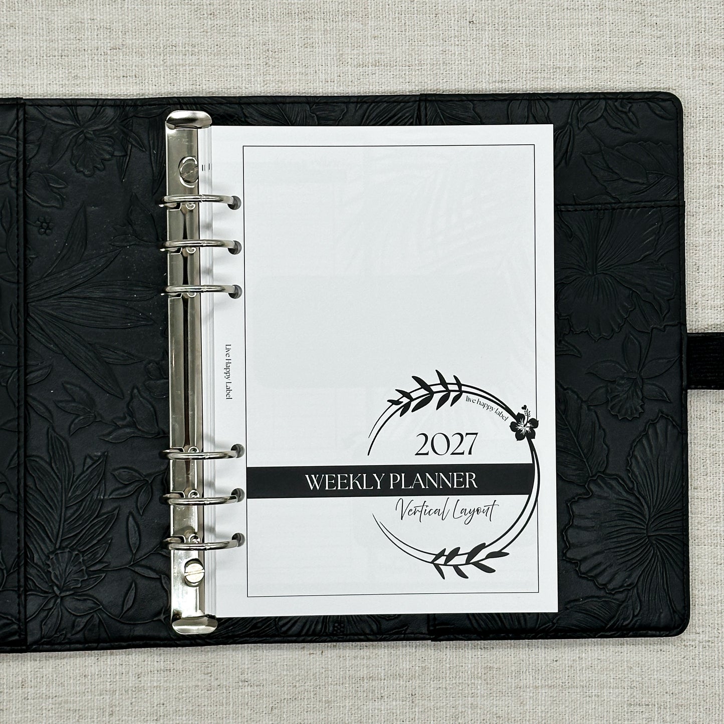 2027 "Vertical" Layout Weekly Planner WO2P | A5 6-Hole Ringbound