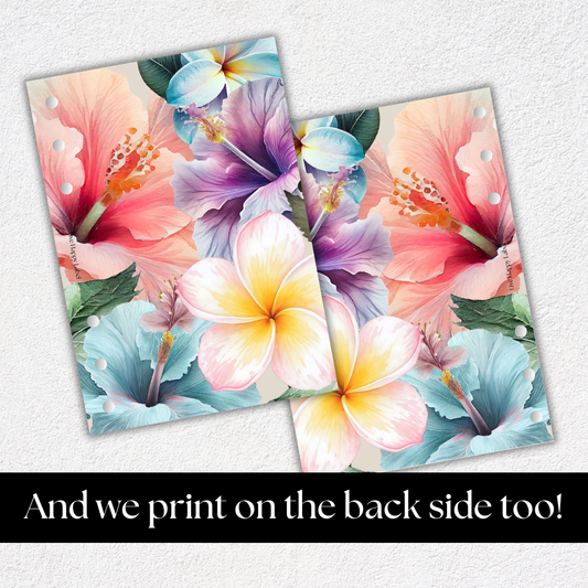 "Island Blooms" 001 Dashboard & Cover | A5, 6-Ring Punch