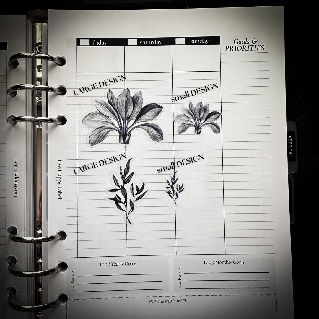 "Tropical Ink Florals" Sticker Sheet | SMALL DESIGN