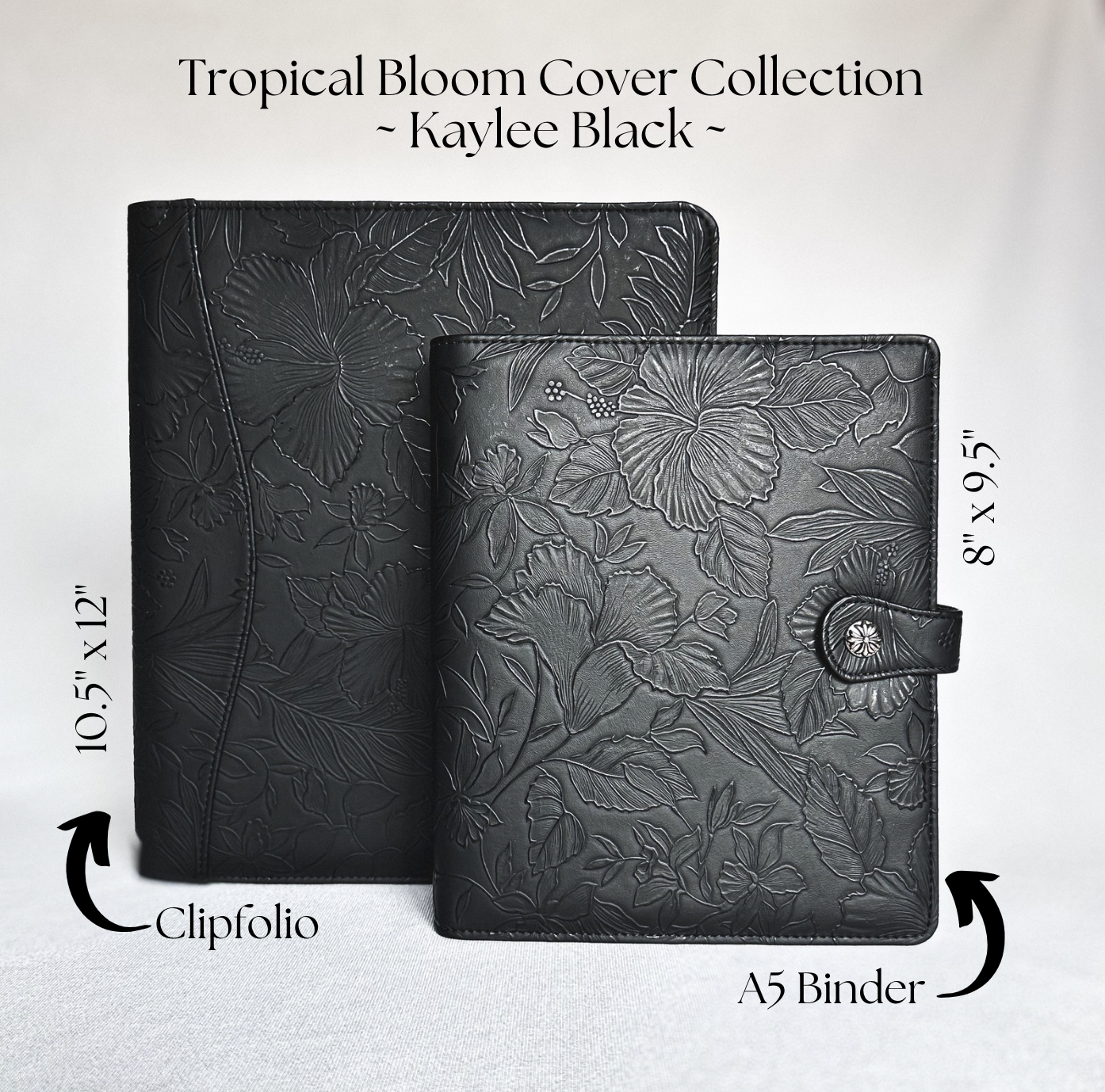 Kaylee Black "Tropical Bloom" Planner Binder | A5, 6-ring