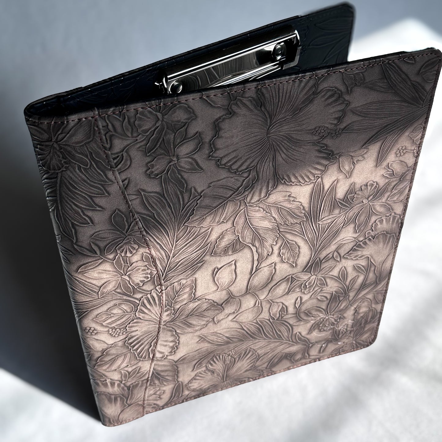 Kona Brown "Tropical Blooms" Notepad Clipfolio | for 8.5 x 11" Notepad