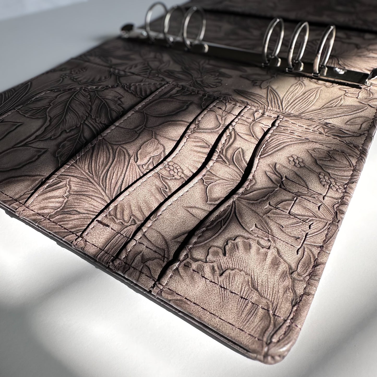 Kona Brown "Tropical Bloom" Planner Binder | A5, 6-ring