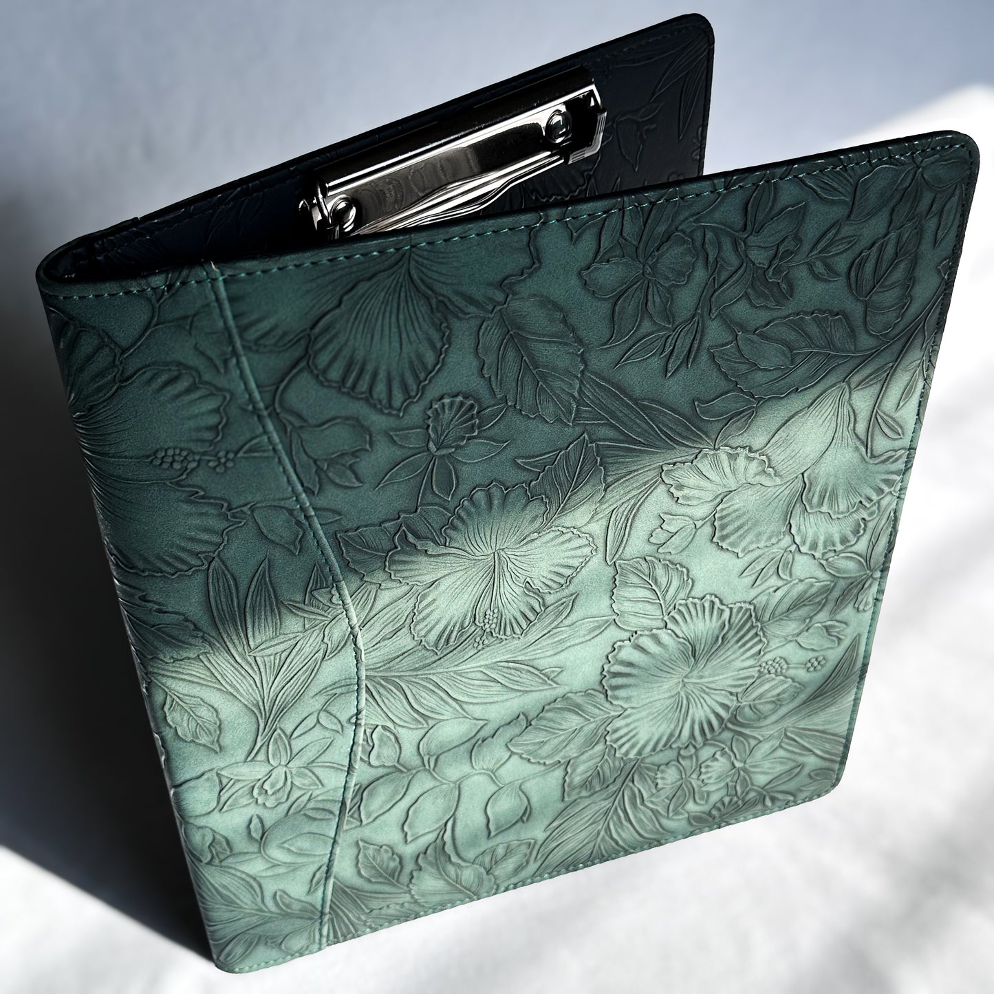 Maile Green "Tropical Blooms" Notepad Clipfolio | for 8.5 x 11" Notepad