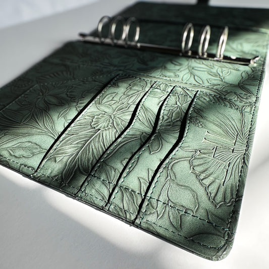 Maile Green "Tropical Bloom" Planner Binder | A5, 6-ring