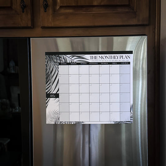 The Monthly Plan – Oversized Monthly Wall, Desk & Fridge Calendar | Tropical Palm