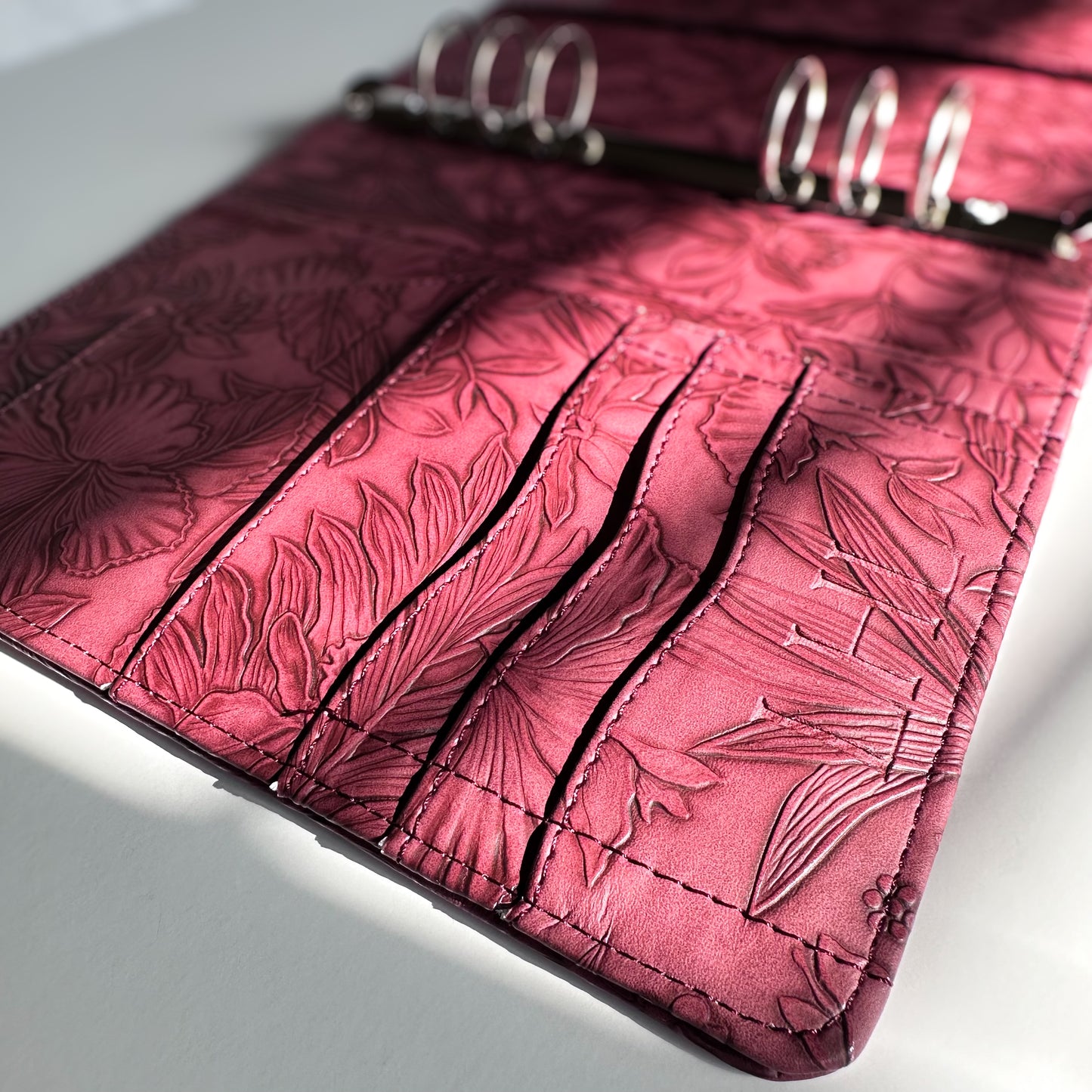 Rose Pink "Tropical Bloom" Planner Binder | A5, 6-ring