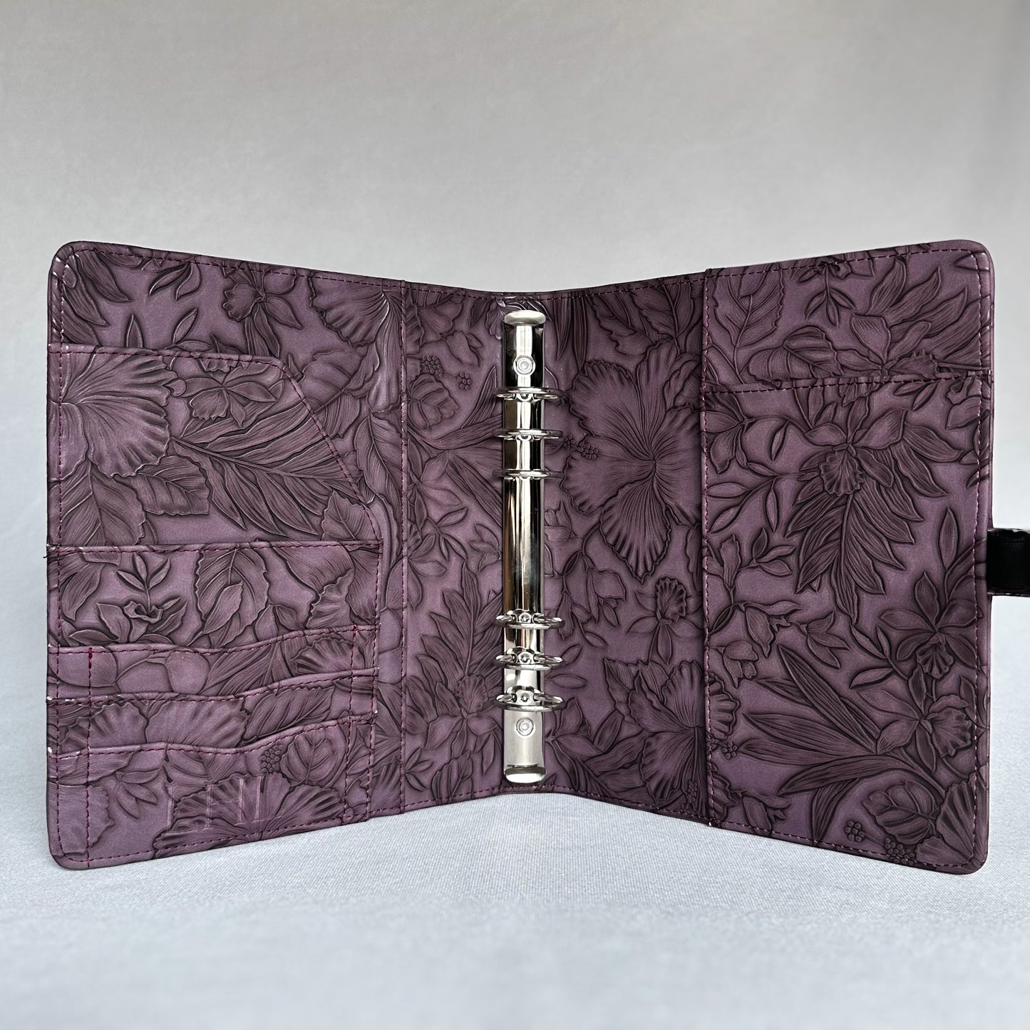 Lani Purple "Tropical Bloom" Planner Binder | A5, 6-ring