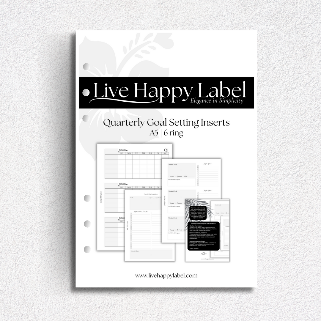 Quarterly Goal Planning | A5, 6-ring Punch