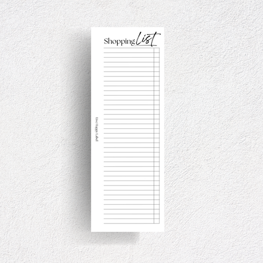 Half-Page Shopping List Inserts | A5, 6-ring Punch