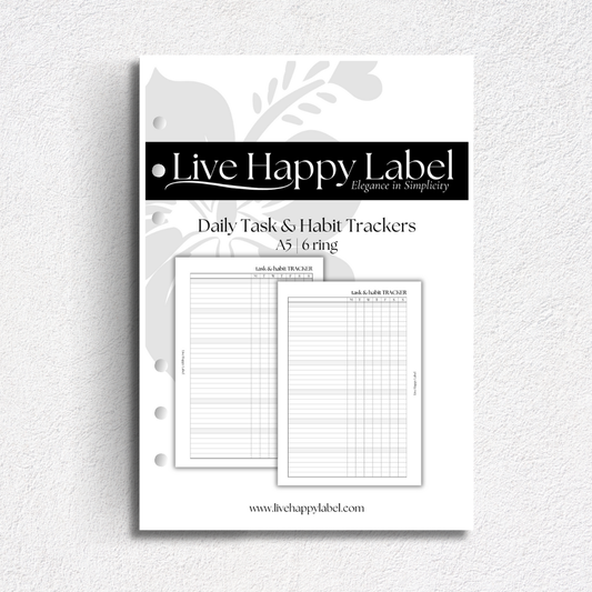 Task & Habit Trackers | A5, 6-ring Punch