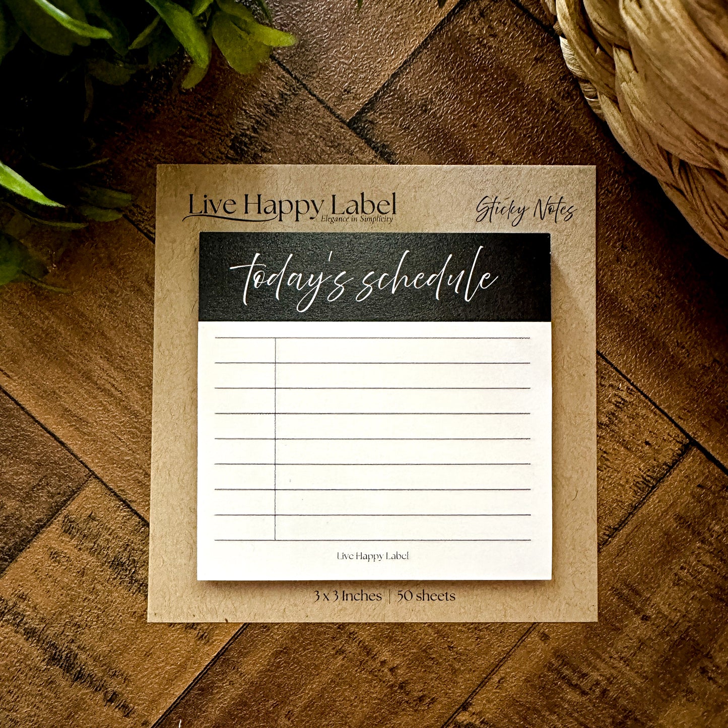 Today's Schedule | Functional Sticky Notes | 3" x 3"